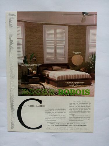 Publicité Papier Ancienne (Février 1981) Pour Les Magasins "Roche Bobois" 10 À 18 Rue De Lyon À Paris