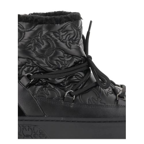 Pinko Bottes Matelassées À Plateforme - Noir