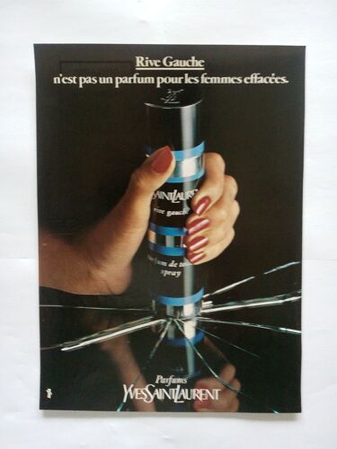 Publicité Papier Ancienne (Février 1981) Pour Le Parfum "Rive Gauche De Yves Saint Laurent" (Publicité Mafia)
