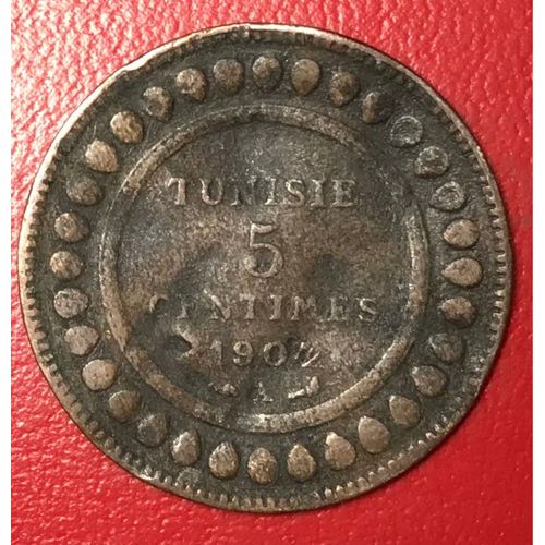 5 Centimes - Muhammad Al-Nasir - 1907 - Tunisie