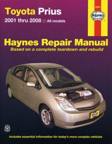 Toyota Prius 2001 Thru 2012 Haynes Repair Manual