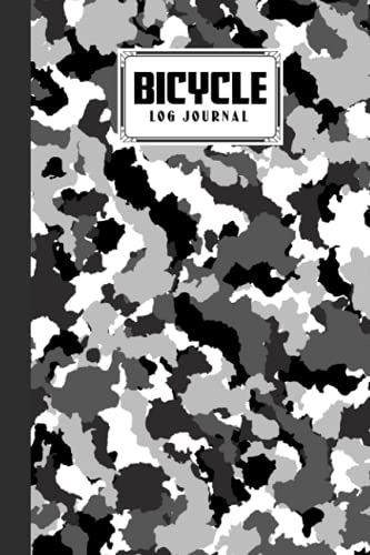 Bicycle Log Journal: Camouflage Grey Cover Cycling Journal And Training Notebook, Log Rides And Routes And Trails | 120 Pages, Size 6" X 9" | By Ruth Richter