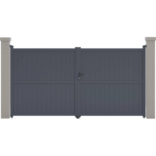 Portail Aluminium Maurice - 349.5 X 180.9 Cm - Gris