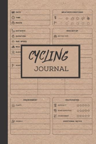 Cycling Journal: Record Your Daily Ride | Gift For Cycling Lover
