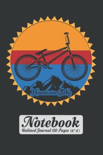 Notebook - Unlined Journal 120 Pages (6" X 9"): Mountain Bike Lover Vintage Unruled Blank Sheet Notepad