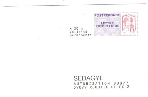 15p166 Sedagyl Pap Ciappa - Kavena Postreponse Lettre Prioritaire Entier Postal Stationery