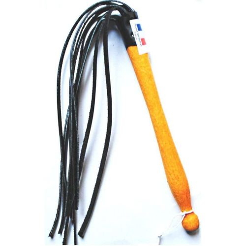 Martinet Manche Bois Avec Lanières En Cuir Martinet 55 Cm Fabrique En France