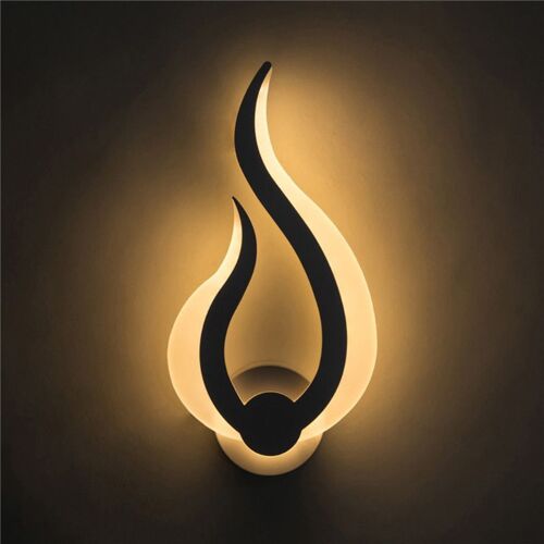 Applique Murale Moderne À Led En Acrylique 10w Ac90-260v En Forme De Flamme, Éclairage D'intérieur, Salle De Bain, Chambre À Coucher, Salon, Couloir, Art F21 22