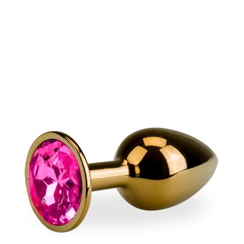 Plug Métal Bijou Anal Rosebud Doré Taille S 50g
