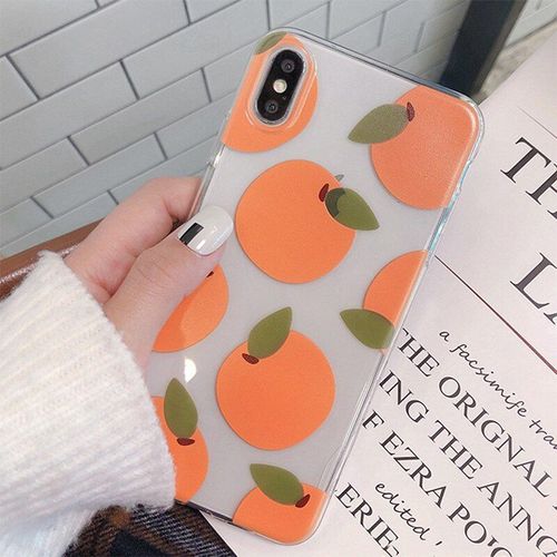 Coque De Téléphone Apple Pour Filles, Étui De Luxe Transparent, Doux, Mignon, Fruit Orange, Pour Iphone X, Xr, Xs Max, 8, 7, 6, 6s Plus, 7plus, 8plus