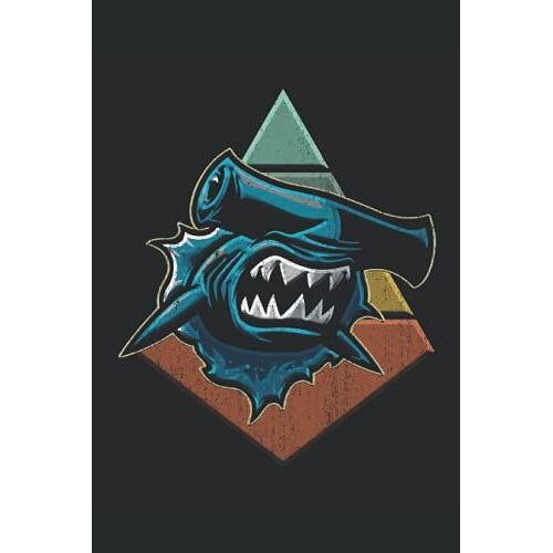 Hammerhead Shark Animal Retro Sharks Lover: Journal / Notebook / Diary, 120 Blank Lined Pages, 6 X 9 Inches, Matte Finish Cover, Great Gift For Kids And Adults