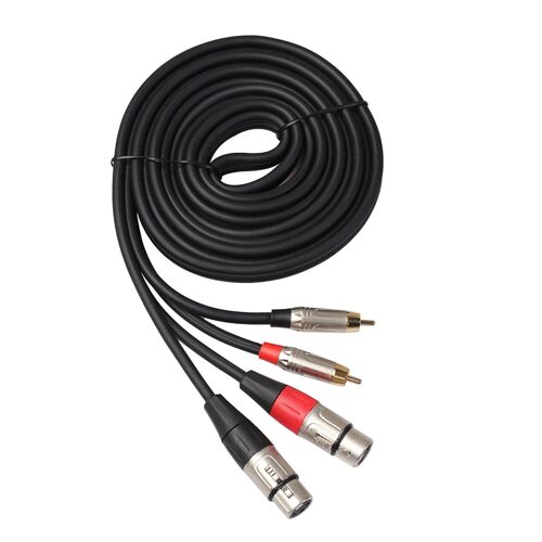 Câble Audio double RCA mâle vers double Canon, câble d'amplificateur XLR, prise AV, double RCA mâle vers 2 XLR