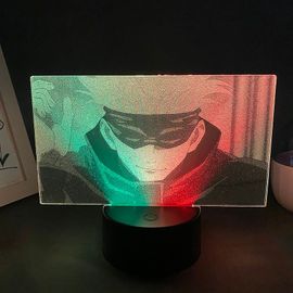 Lampe Led 3d À Deux Tons, Personnage De Dessin Animé Satoru Gojo, Veilleuse Néon, Décoration De Table De Chambre À Coucher, Cadeau D'anniversaire, Manga Pour Ami