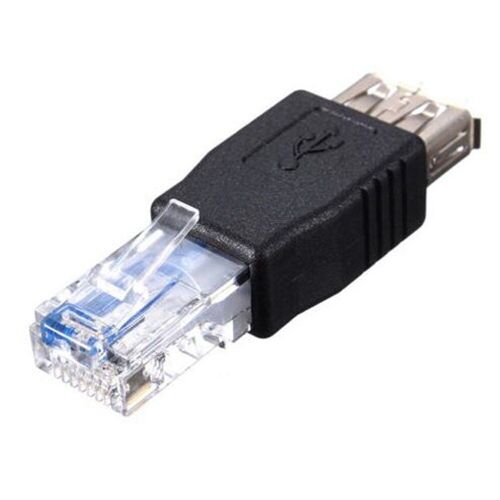 Convertisseur USB femelle vers Rj45 mâle, adaptateur Ethernet, connecteur de routeur, prise mâle