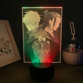 Lampe Led 3d À Deux Tons Kaisen, Personnage De Dessin Animé Gojo Satoru, Pseudo-Geto, Veilleuse Néon, Décoration De Table De Chambre À Coucher, Cadeau D'anniversaire, Manga