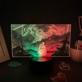 Lampe Led 3d À L'effigie Des Titans, Luminaire Décoratif D'intérieur, Luminaire Décoratif D'intérieur, Couleur Néon, Idéal Pour Une Chambre À Coucher Ou Une Table