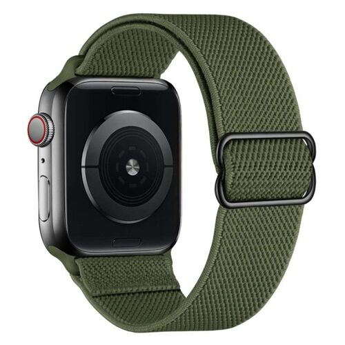 Bracelet De Rechange Pour Apple Watch, En Nylon, Réglable, Élastique, Extensible, En Caoutchouc, Série 6, Se, 5, 4, 3, 2, 1, 38, 40mm