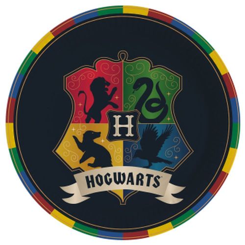 LOT 8 Assiettes rondes 23cm en Papier Harry Potter - Amscan