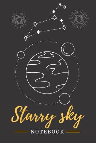 Notebook Starry Sky. Standard Color. Size 6x9in: 120 Lined Pages Matte Hardcover