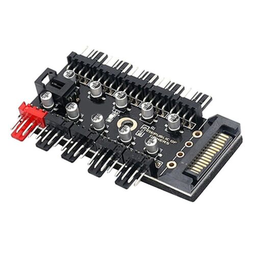 Ventilateur Hub 1 À 10 4 Broches Pwm Sata Molex Séparateur Pc, Câble D'Alimentation, Refroidisseur, Contrôleur De Vitesse De Refroidissement 4 Broches/Adaptateur Sata
