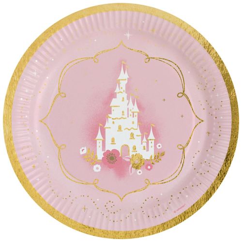 LOT 8 Assiettes rondes 23cm en Papier Princesse d'un jour - Amscan