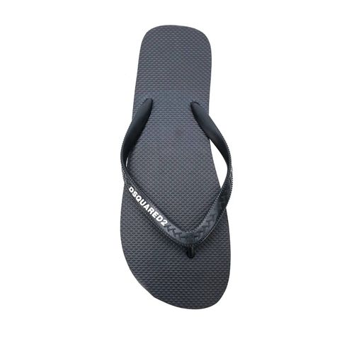 Dsquared2 Tongs À Logo - Noir