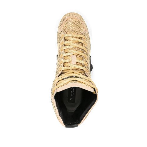 Philipp Plein Baskets Montantes Cloutées - Or - 40