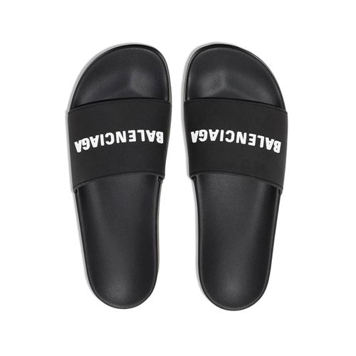 Balenciaga Claquettes À Logo - Noir