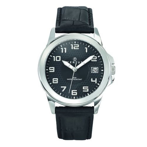 Montre Homme Certus En Cuir Noir
