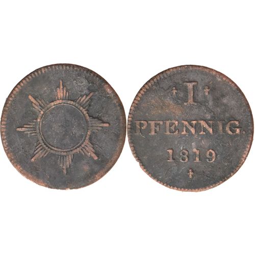 Allemagne - Ville Libre Impériale De Francfort - 1819 - 1 Pfennig - B086