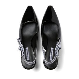 Karl Lagerfeld Escarpins Panache 75 Mm À Bride Arrière - Noir