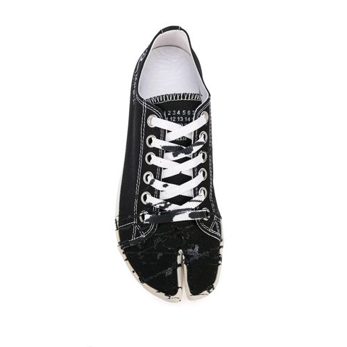 Maison Margiela Baskets Tabi À Effet Tâches De Peinture - Noir - 35-36