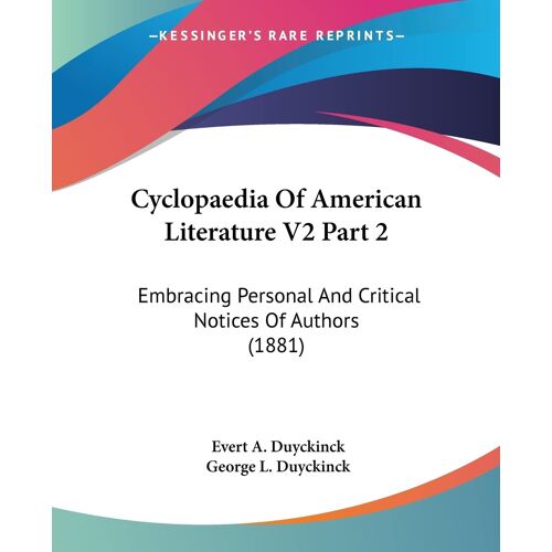Cyclopaedia Of American Literature V2 Part 2