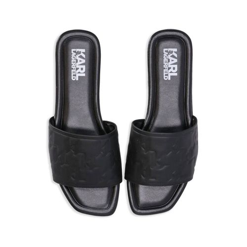 Karl Lagerfeld Claquettes Brio Signature En Cuir - Noir - 36-37