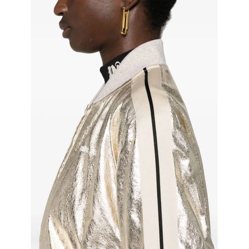 Palm Angels Veste Bomber À Design En Cuir - Or
