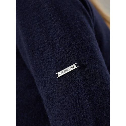 Balenciaga Pull À Col Roulé - Bleu