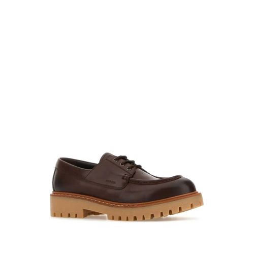 Prada Mocassins En Cuir - Marron