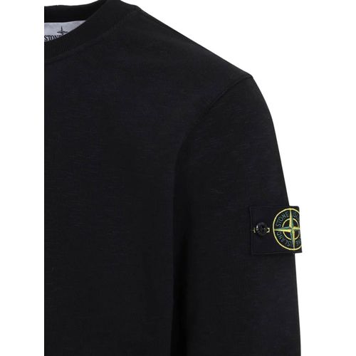 Stone Island Pull À Détail Logo - Noir