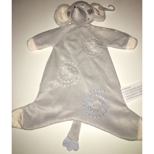 Doudou Elephant Gris Kimbaloo Peluche Naissance Bebe La Halle 