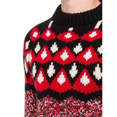 Prada Pull À Motif En Jacquard - Rouge