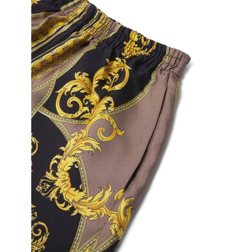 Versace Kids Short Imprimé En Soie - Jaune