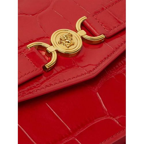 Versace pochette en cuir à logo tête de Médusa - Rouge