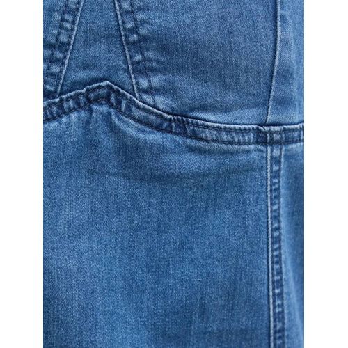 Desigual Robe Mi-Longue Asymétrique À Volants - Bleu