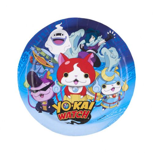 LOT 8 Assiettes en carton 18cm diam YO KAI WATCH - Amscan