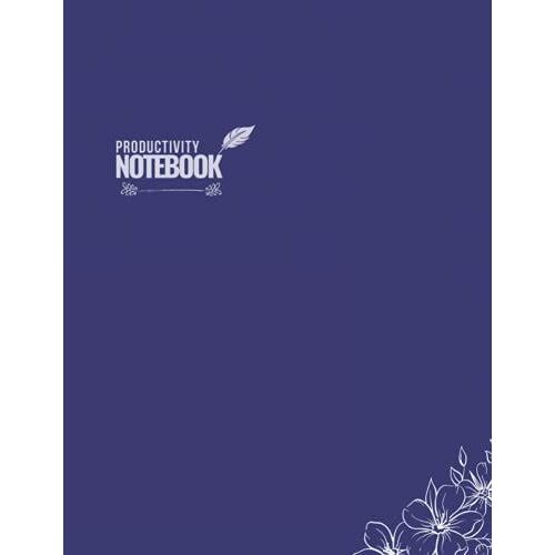 Notebook: Blue Cover- Size (8.5 X 11 Inches) 100 Pages: Lined Paper: Minimalist Journal Notes Planner Pages For Productivity