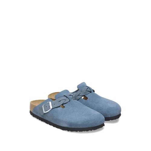 Birkenstock Mules Boston En Daim 'elemental Blue' - Bleu