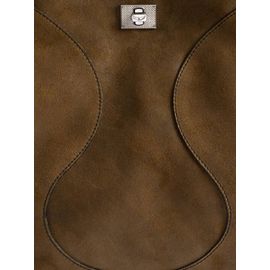Zadig&Voltaire sac cabas en daim à détail incurvé - Marron