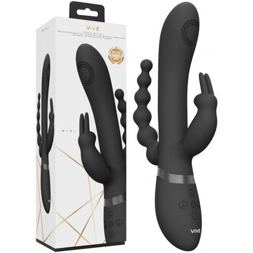 Vibromasseur Usb Triple Fonction Rini Noir