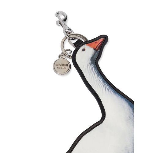 Moschino pochette à motif d'oie - Blanc