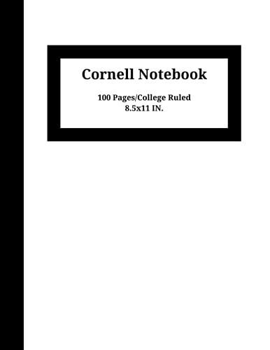 Cornell Notes Notebook: Note-Taking System Paper For High School And College Students